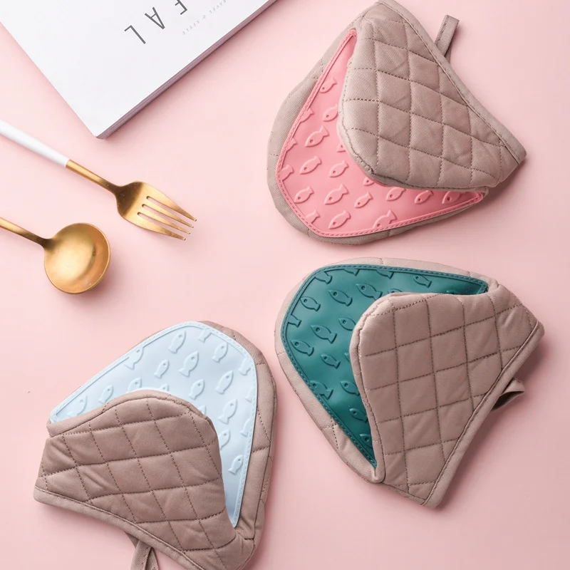 Oven Mitt Silicone - 1 PC KITCHEN Anti Scald เตาอบถุงมือห้องครัวอเนกประสงค์รูปปลาซิลิโคนถุงมือถาดบนโต๊ะอาหาร