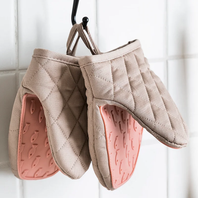 1 PC KITCHEN Anti Scald เตาอบถ - Oven Mitt Silicone บทวิจารณ์และราคา
