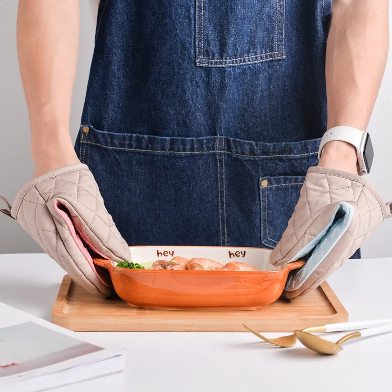 1 PC KITCHEN Anti Scald เตาอบถ - Oven Mitt Silicone บทวิจารณ์และราคา