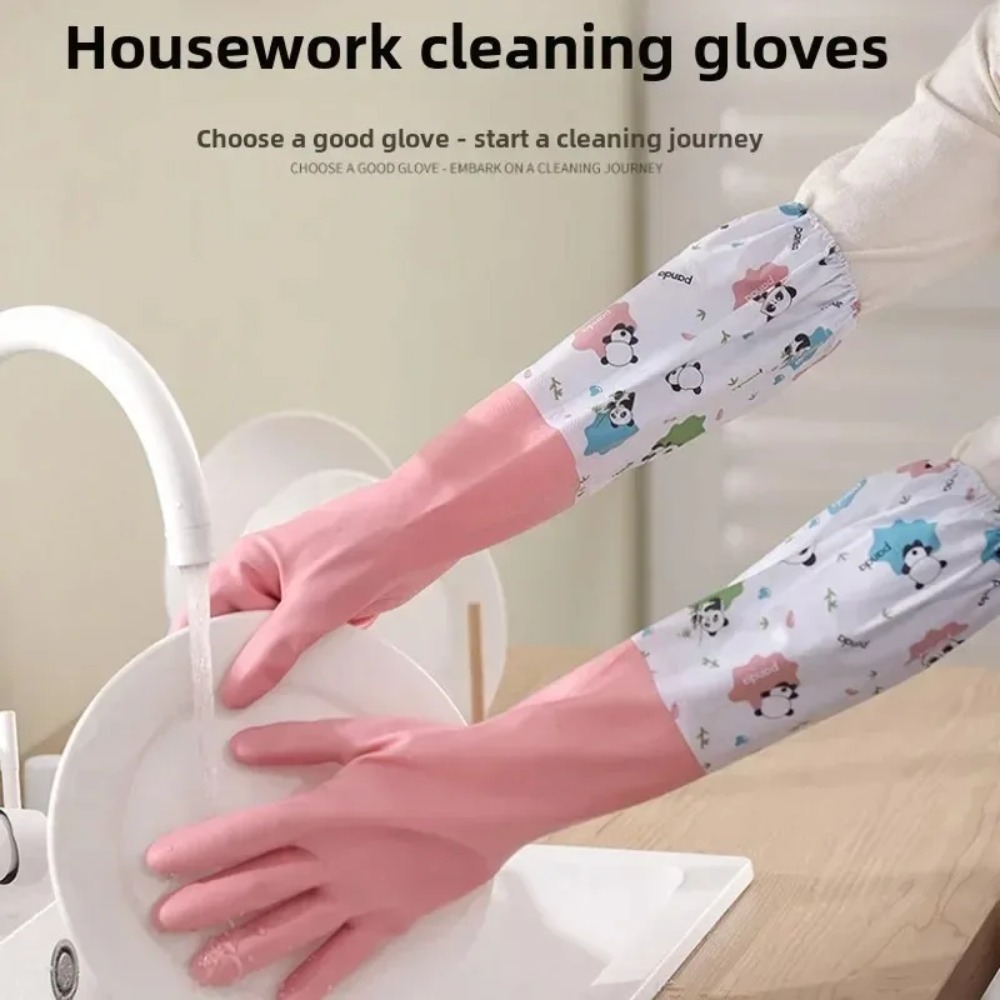 ถุงมือยางกันน้ำสำหรับผู้หญิง ท - Dish Glove Rubber บทวิจารณ์และราคา