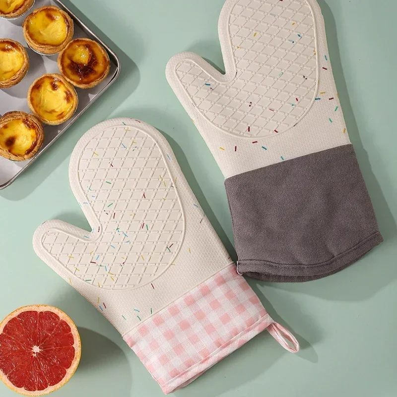 เตาอบไมโครเวฟถุงมือทนความร้อนซ - Oven Mitt Silicone บทวิจารณ์และราคา