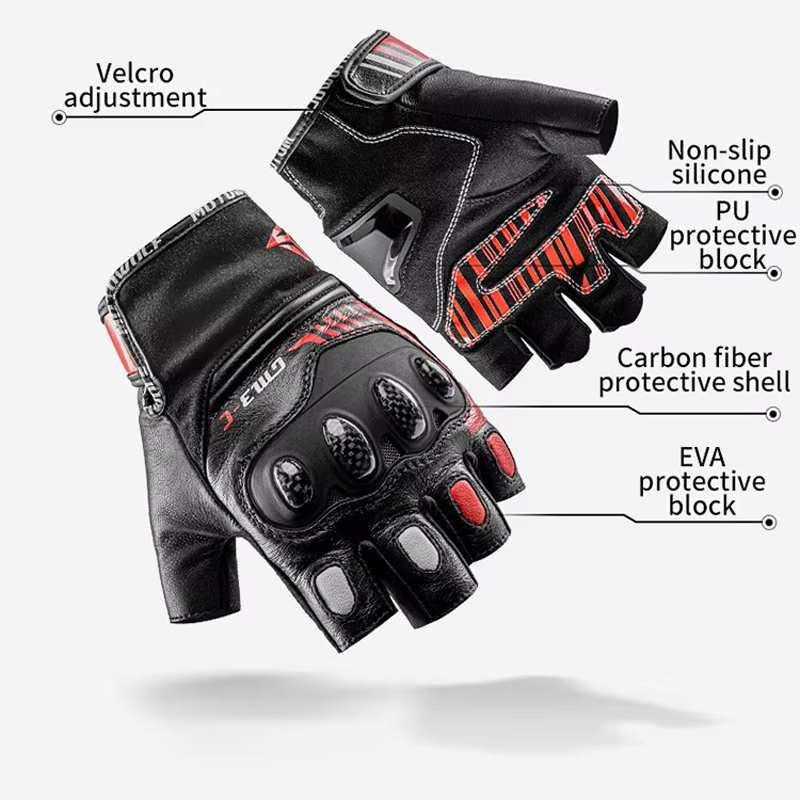 Half Finger ถุงมือรถจักรยานยนต - Motorcycle Glove Knuckle บทวิจารณ์และราคา